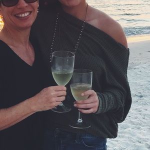 Free People Army Green sweater